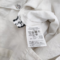 humoresque suspender pants KS2402b リネンコットン ジャンプスーツ 定価80300円 23SS オフホワイト レディース ユーモレスク【中古】5-0415S♪