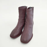 卑弥呼 23.5cm バッグジップ ブーツ エンジ レディース 卑弥呼【中古】5-1210G◎