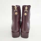 卑弥呼 23.5cm バッグジップ ブーツ エンジ レディース 卑弥呼【中古】5-1210G◎