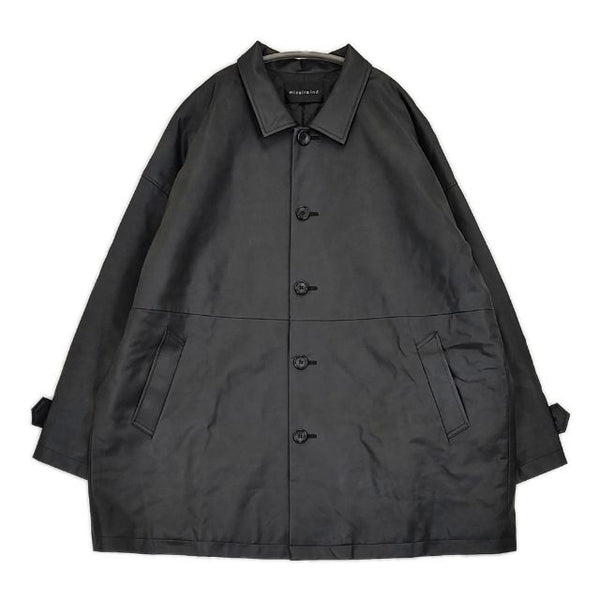 mizuiro-ind シンセティックレザージャケット 定価41800円 合皮 中綿 ジャケット 24AW ブラック レディース ミズイロインド【中古】5-0818T∞