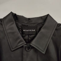 mizuiro-ind シンセティックレザージャケット 定価41800円 合皮 中綿 ジャケット 24AW ブラック レディース ミズイロインド【中古】5-0818T∞