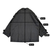 mizuiro-ind シンセティックレザージャケット 定価41800円 合皮 中綿 ジャケット 24AW ブラック レディース ミズイロインド【中古】5-0818T∞