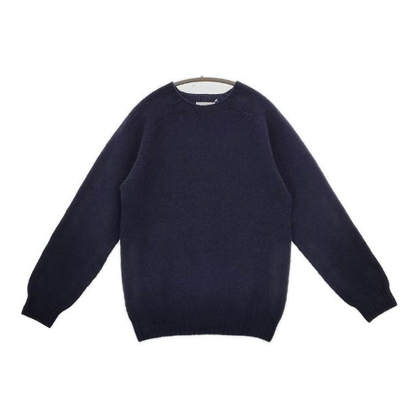 INVERALLAN ウール 英国製 セーター ニット ネイビー レディース インバーアラン【中古】5-0823T∞