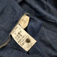 nest Robe 01194-1346 コットンリネン フリルカラー インディゴ ブラウス シャツ ブルー レディース ネストローブ【中古】5-0616M∞