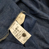 nest Robe 01194-1346 コットンリネン フリルカラー インディゴ ブラウス シャツ ブルー レディース ネストローブ【中古】5-0616M∞
