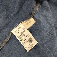 nest Robe 01194-1346 フリルカラー コットンリネン インディゴ ブラウス シャツ ブルー レディース ネストローブ【中古】5-0616M∞