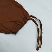 nest Robe 01213-1111 リネン超撥水ギャザースリーブショートシャツ ブラウス シャツ 21AW ブラウン レディース ネストローブ【中古】5-0616M∞