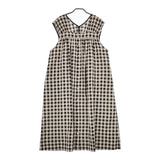 nest Robe 01232-1366 コットンリネンワッシャーギンガムワンピース 定価27500円 ワンピース 23SS ベージュ レディース ネストローブ【中古】5-0604S∞