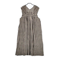 nest Robe 01232-1366 コットンリネンワッシャーギンガムワンピース 定価27500円 ワンピース 23SS ベージュ レディース ネストローブ【中古】5-0604S∞