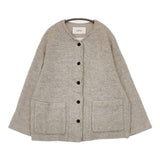 nest Robe 01214-1010 コットンヤクナッピングノーカラー ジャケット 21AW ベージュ レディース ネストローブ【中古】5-0818T∞