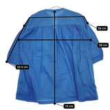 pousse コットン 刺繍 シャツ ノーカラージャケット ブルー レディース プゥス【中古】5-0509M♪