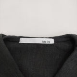 ista-ire 4603-6500 リネン セーラーカラー ブラウス ジャケット ブラック レディース イスタイーレ【中古】5-0509M♪