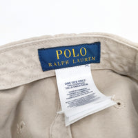 POLO RALPH LAUREN コットン チノ ベースボール キャップ 定価11000円 キャップ ベージュ レディース ポロ・ラルフローレン【中古】5-0825G◎
