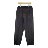 THE RERACS 未使用品 ウールスラックスイージーパンツ 定価38500円 21SS-REPT-209L パンツ ブラック レディース ザリラクス【中古】5-0921M∞