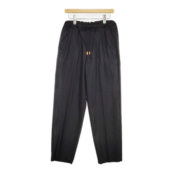 THE RERACS 未使用品 ウールスラックスイージーパンツ 定価38500円 21SS-REPT-209L パンツ ブラック レディース ザリラクス【中古】5-0921M∞