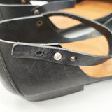 SHOE&SEWN koln ケルン アンクルストラップ 39サイズ レザー 革 定価37400円 パンプス ブラック レディース シュー＆ソーン【中古】5-0911G◎