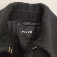 ZUCCa ZU33FA365 サイズM ウール ピーコート ブラック レディース ズッカ【中古】5-0920T♪