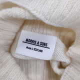 Morris&Sons 英国製 タートルネック ウール セーター ニット アイボリー レディース モリスアンドサンズ【中古】5-0823T∞