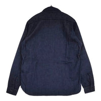 YAECA LIKE WEAR RELAX コットン リネン 151063 インディゴ デニム 長袖シャツ ネイビー レディース ヤエカ【中古】5-0914M∞