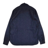 YAECA LIKE WEAR RELAX コットン リネン 151063 インディゴ デニム 長袖シャツ ネイビー レディース ヤエカ【中古】5-0914M∞