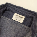 YAECA LIKE WEAR RELAX コットン リネン 151063 インディゴ デニム 長袖シャツ ネイビー レディース ヤエカ【中古】5-0914M∞