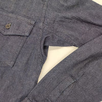 YAECA LIKE WEAR RELAX コットン リネン 151063 インディゴ デニム 長袖シャツ ネイビー レディース ヤエカ【中古】5-0914M∞
