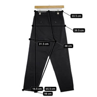 YAECA CHINO CLOTH PANTS PIPED 29サイズ 166054 チノパンツ ブラック レディース ヤエカ【中古】5-0914G∞