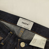 YAECA ストレートデニム 定価22000円 4-14W サイズ30 ジーンズ インディゴ デニムパンツ ネイビー レディース ヤエカ【中古】5-0914G∞