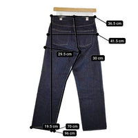 YAECA ストレートデニム 定価22000円 4-14W サイズ30 ジーンズ インディゴ デニムパンツ ネイビー レディース ヤエカ【中古】5-0914G∞