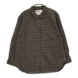 MHL. 日本製 595-7253508 サイズ1 チェック 長袖シャツ カーキ ブラック レディース エムエイチエル【中古】5-0509M♪