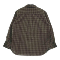 MHL. 日本製 595-7253508 サイズ1 チェック 長袖シャツ カーキ ブラック レディース エムエイチエル【中古】5-0509M♪