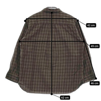 MHL. 日本製 595-7253508 サイズ1 チェック 長袖シャツ カーキ ブラック レディース エムエイチエル【中古】5-0509M♪