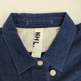 MHL. 日本製 595-153375 サイズ1 長袖シャツ ブルー レディース エムエイチエル【中古】5-0509M♪