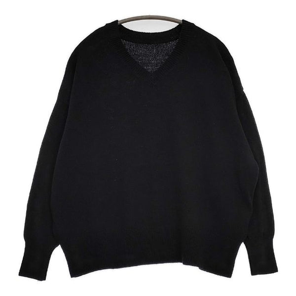 KURASHI&Trips Vネック コットン セーター ニット ブラック レディース クラシアンドトリップス/北欧、暮らしの道具店【中古】5-0820M∞
