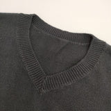 KURASHI&Trips Vネック コットン セーター ニット ブラック レディース クラシアンドトリップス/北欧、暮らしの道具店【中古】5-0820M∞