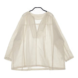 evam eva cotton tuck pullover E251T073 サイズM 定価30800円 タック ブラウス シャツ 25SS ベージュ レディース エヴァムエヴァ【中古】5-0415M♪
