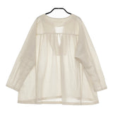 evam eva cotton tuck pullover E251T073 サイズM 定価30800円 タック ブラウス シャツ 25SS ベージュ レディース エヴァムエヴァ【中古】5-0415M♪