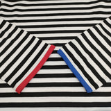 marimekko 新品 kioski サイズXS 配色 コットン ロゴ 長袖Ｔシャツ カットソー ロンＴ ブラック ホワイト レディース マリメッコ【中古】5-1021M△