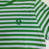 marimekko 新品 kioski ボーダー サイズXS コットン 長袖Ｔシャツ カットソー ロンＴ グリーン ライトブルー レディース マリメッコ【中古】5-1021M△