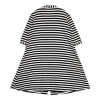 marimekko ボーダー 五分袖 ワンピース ホワイト ブラック レディース マリメッコ【中古】5-0830M∞
