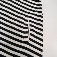marimekko ボーダー 五分袖 ワンピース ホワイト ブラック レディース マリメッコ【中古】5-0830M∞