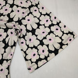 marimekko 新品 ウニッコ Unikko 五分袖 ドレス XS ワンピース ベージュ ブラック ピンク レディース マリメッコ【中古】5-0820S∞