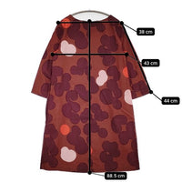 marimekko コットン 36 長袖ドレス ワンピース ブラウン系 ワインレッド レディース マリメッコ【中古】5-0820M∞