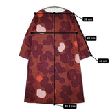 marimekko コットン 36 長袖ドレス ワンピース ブラウン系 ワインレッド レディース マリメッコ【中古】5-0820M∞
