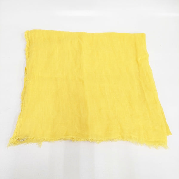 ARTS&SCIENCE 無地 大判 マフラー ストール イエロー レディース アーツ&サイエンス【中古】5-0825M◎