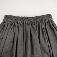 homspun ウール ギャザースカート 定価24000円 162-4422 スカート グレー レディース ホームスパン【中古】5-0823T∞
