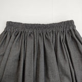 homspun ウール ギャザースカート 定価24000円 162-4422 スカート グレー レディース ホームスパン【中古】5-0823T∞