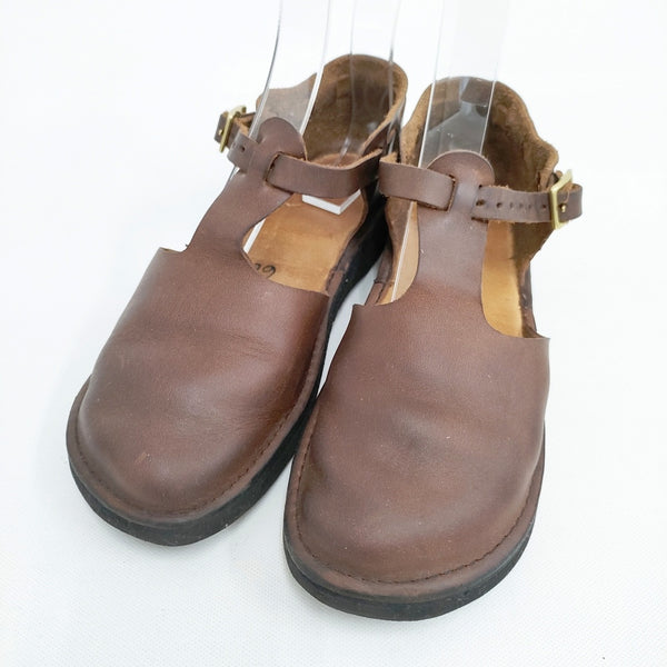 AURORA SHOES T-Strap Tストラップ 6C シューズ・靴 ブラウン レディース オーロラシューズ【中古】5-0908G◎