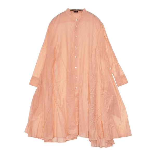 R&D.M.Co- stand collar drape shirt 5653 定価48400円 ワンピース サーモンピンク タグ表記：Flamingo レディース オールドマンズテーラー【中古】5-1021M△