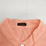 R&D.M.Co- stand collar drape shirt 5653 定価48400円 ワンピース サーモンピンク タグ表記：Flamingo レディース オールドマンズテーラー【中古】5-1021M△